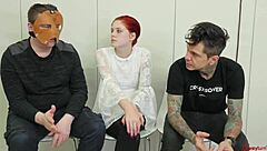 bdsm slut chokes on sloppy deepthroat blowjob bound