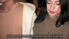 Neighbor girl next door deepthroats stranger swallows cum after walk