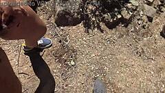 wild hairy milf pisses fucks stranger outdoors creampie explosion