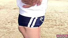 Outdoor Solo Masturbation in Girl's Bloomer Secretgakuen