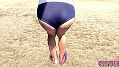 Outdoor Solo Masturbation in Girl's Bloomer Secretgakuen