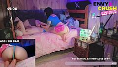 Cam girl's stud cums too quick live