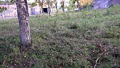 Brunette Outdoor Anal Masturbation Phone Orgasm Voyeur Watches