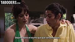 Stepmom's big tits pussy milf cock sucking riding taboo kiss