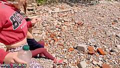 Two bisexual argentinian sluts gulp 3 liters public piss threesome!