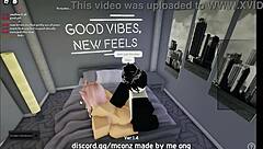 Fucking cute catgirl doggystyle on roblox condo 😻🍆