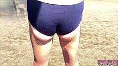 Outdoor Solo Masturbation in Girl's Bloomer Secretgakuen