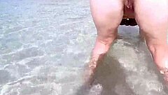 i love my chubby mature wife ass pissing beach outdoors