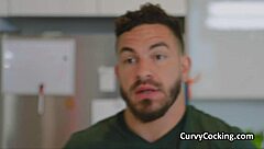 big juicy tits bounce on huge throbbing cock