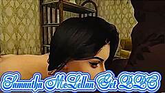 Samantha's BBC couch pounding!