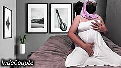 Hijab Wife Rides Husband to Creampie Finish