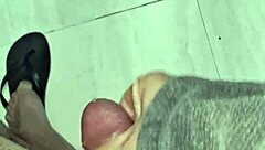 pornstar strokes mini cock to hot solo cumshot