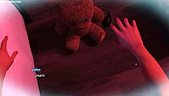 Busty babe teases in lingerie and stockings