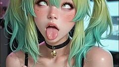 Ahegao faces compilation ai generated 😩💦