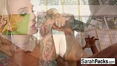 gorgeous blonde milf sarah pounds giant black cock deep hardcore