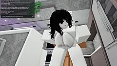 virgin slut creampied doggystyle while groping big tits and ass