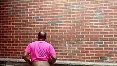 backwards private striptease in hot weather