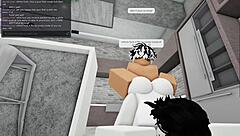 virgin slut creampied doggystyle while groping big tits and ass