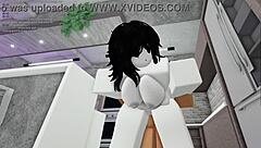 virgin slut creampied doggystyle while groping big tits and ass