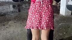 mexicana gets horny on halloween and gives sloppy oral!