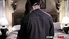 Kinky Glasses Brunette Sucks Massive Cock Deep