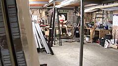 we spied the young girl getting fucked hard outdoors by the worker