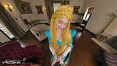 VR Conk Fucks Princess Zelda Cowgirl Till Wet Pussy Creampie Parody