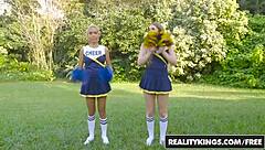 Amber Gray and Selena Sosa Lesbian Workout Kiss