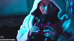 bbw ebony worships petite tattooed girlfriend feet