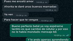 whatsapp chat with friend's boss oscar leads to creampie fuck