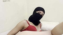 shy niqab arab teases rubbing juicy pussy slow
