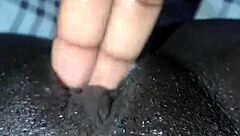 hey watch my black wet pussy solo creampie masturbation