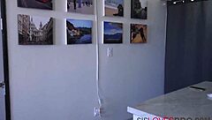 blackmail forces lana rhoades to ride cock in garage