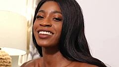 Nicole Kitt Strips Teasingly for Ebony Babe Tribe