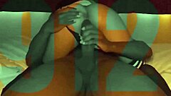 Fresh Pink Ebony Pussy Stretched By Fluffy Dildo