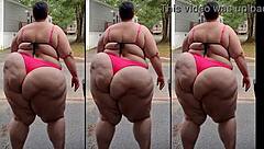 big mature ssbbw granny shows off huge ass belly and tits in hot compilation