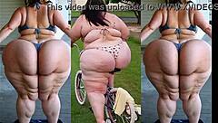 big mature ssbbw granny shows off huge ass belly and tits in hot compilation