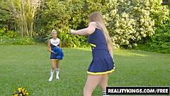 Amber Gray and Selena Sosa Lesbian Workout Kiss