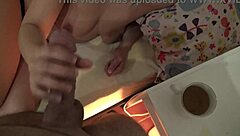 Turkish wife sucks stepson's cock desperately before school