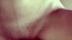 skinny milf bounces wildly on huge dildo cowgirl style