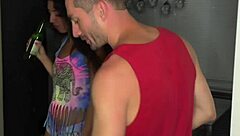 Suggestive teen rides monster cock cowgirl at wild home sex party creampie