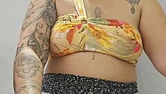 I stuff shorts deep into my pussy for that split look