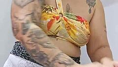 I stuff shorts deep into my pussy for that split look