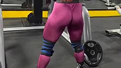 Big Ass Big Tits Woman Trains with Intense Workout