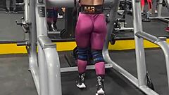 Big Ass Big Tits Woman Trains with Intense Workout