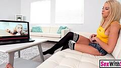 i jerk off watching blonde teen then fuck her hard