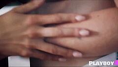 Blonde brunette kiss finger pussies in steamy kitchen