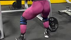 Big Ass Big Tits Woman Trains with Intense Workout