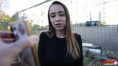 Petite Latina teen Priscila Belini tits bounce in scout casting fuck