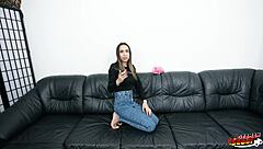 Petite Latina teen Priscila Belini tits bounce in scout casting fuck